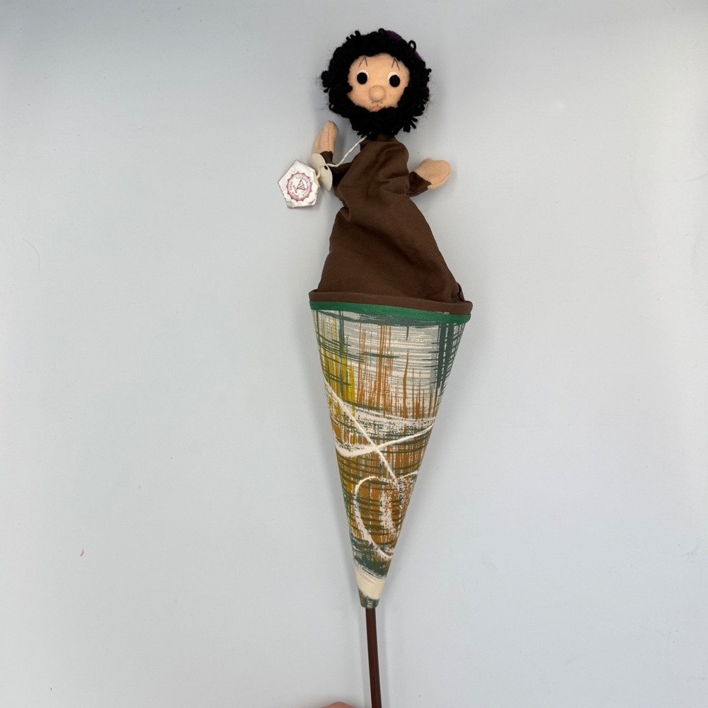 Vintage MONA Cone Puppet – Handmade Brno Czechoslovakia‎ Collectible with Tags